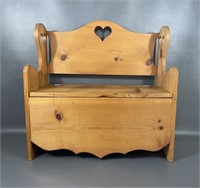 Vintage Wooden Country Child’s Bench/ Toy Box