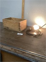 Wood box and shop light