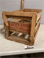 Wooden crate Kathy Anne brushed and waxed melons