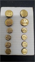 N. Y. State Rys Gold tone Buttons