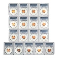 1964 Lincoln Cents Set [17 Coins] PCGS MS64-66