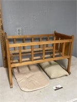 Doll rocking bed