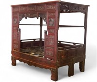 Carved Chinese Marriage/ Poster Bed