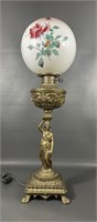 Brass Figural Banquet Lamp