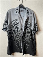 Dragonfly Tribal Button Up Shirt AOP