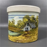 Vintage Hand Painted Crock By Deretha Ames