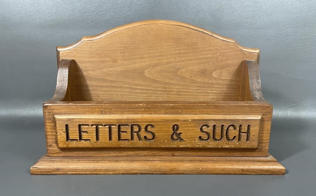 Wooden "Letters & Such" Wall Organizer