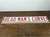 Dead Man's Curve Heavy Metal Sign