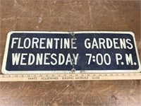Florentine Gardens Metal Sign