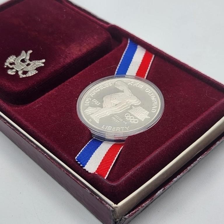 1983 Silver Olympic Dollar Coin