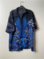 Y2K Button Up Tribal Shirt