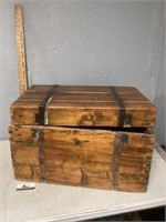 Wooden trunk and needs TLC