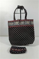 Vera Bradley Classic Black Floral Tote With