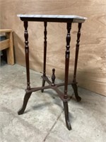 14 x 14 marble top parlor table