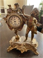 Antique Working Waterbury Clock Co Cherub Clock