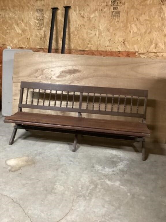 6 foot foldable Railroad bench