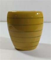 Yellow Green Stripes Ceramic Planter