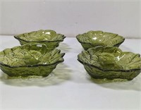 Vintage Indiana Glass Green Loganberry Raised
