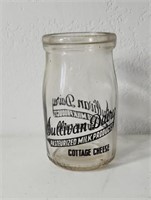 Vintage Sullivan dairy cottage cheese glass