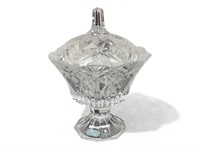 2 J.g durand france crystal footed container w