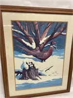Pheasant Art Print Framed /350