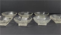 Vintage Federal Glass Dessert Bowls 7 Total