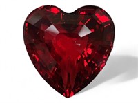 Red Heart And Bag Of Crystal Hearts - Boxed