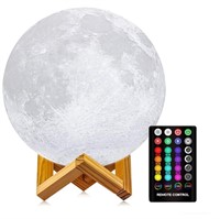 LOGROTATE Moon Lamp, 3D Printing LED 16 Colors