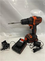 Black & Decker 20 V drill and charger