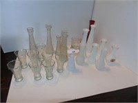 Bud Vases, some Milk Glass