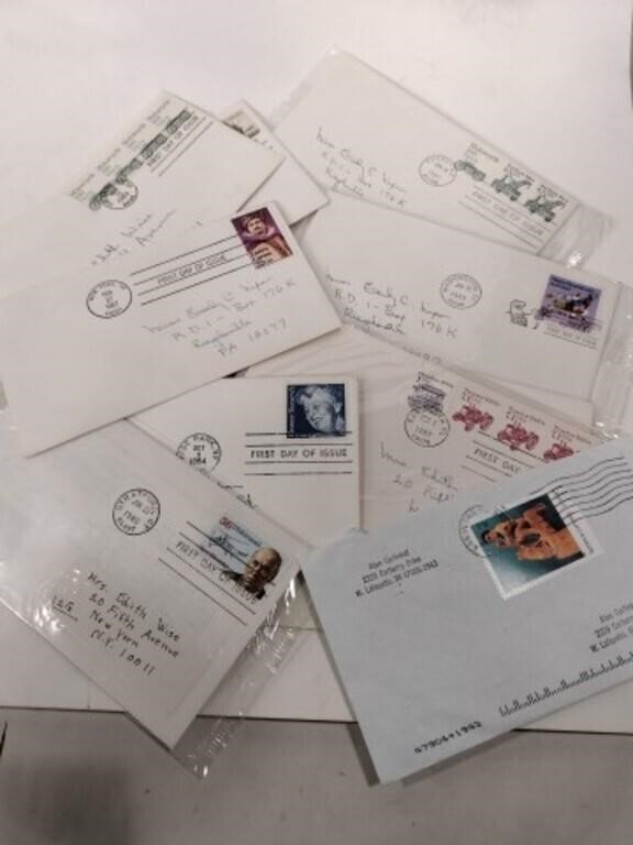 vintage letters stamped envelopes