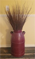Teague Dairy Milk Can w/ Dried Williw Decor
