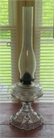 Clear Glass Oil Lamp 24" Tall