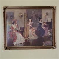 "Three Ladies in a Parlor" by Fredrick Mizen 33½"