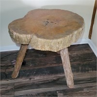 Handmade Log Slab Table 24"L 21"W 22"T