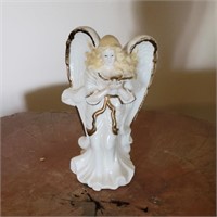 Ceramic Angel Candleholder 8¾" tall