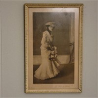 "A Girl In White" Vtg Framed Print by John Lavery