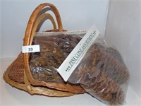 2 Gathering Baskets & 2 bags of Large Pine cones