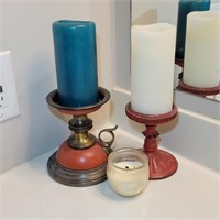 Metal Candleholders & Candles