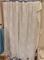White Textured Shower Curtain