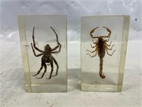 Spider & Scorpion Paperweight Lot