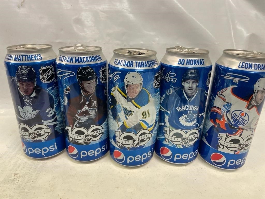 Pepsi NHL Hockey Pop cans