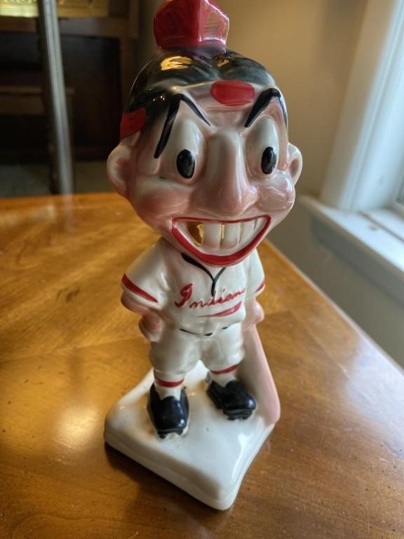 Stanford pottery Cleveland Indians chief wahoo