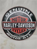 Harley-Davidson metal button sign 14 in