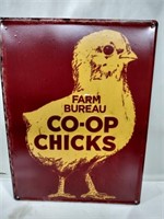 CO-OP chicks metal sign 12x16