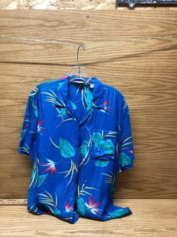 Vintage island image Hawaiian shirt size large