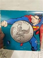 Superman $20 face value 9999 silver coin