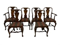 English Queen Anne Style Dining Chairs, Hand Made