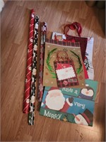 Christmas gift bags and wrapping paper