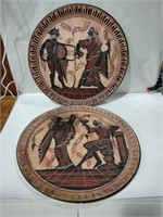 Pottery Egyptian wall plaques